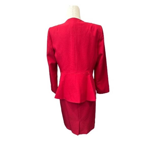 Le Suit Peplum Crepe Sheath Dress Suit with Jacket 6 - Picture 3 of 9